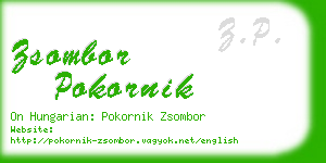 zsombor pokornik business card